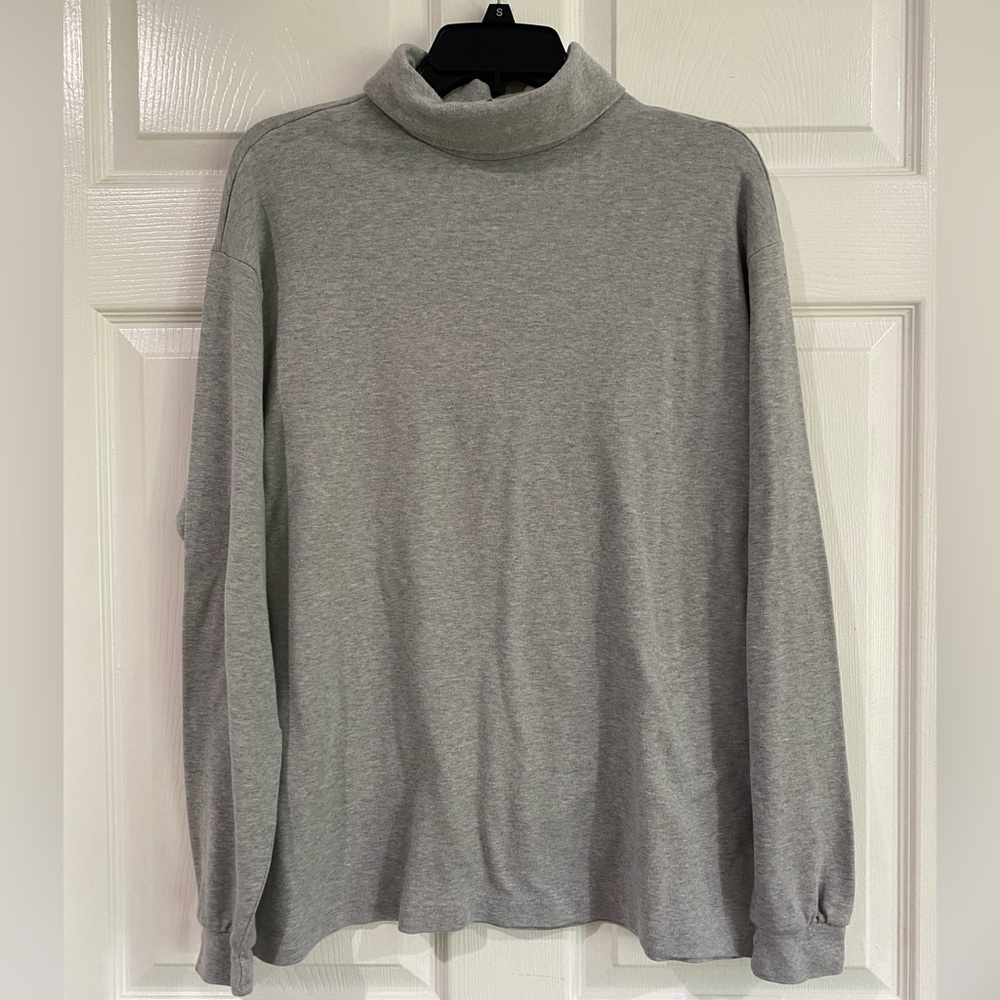 Vintage REI Turtleneck Shirt Gray Base Layer Mens XL USA Hiking Camping Outdoor